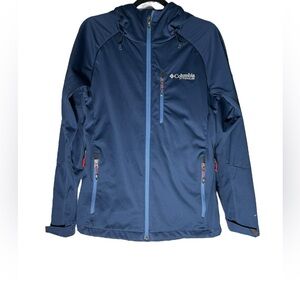 Columbia Men's Titanium Omni-Heat Hooded Soft Shell Jacket Blue Size Small